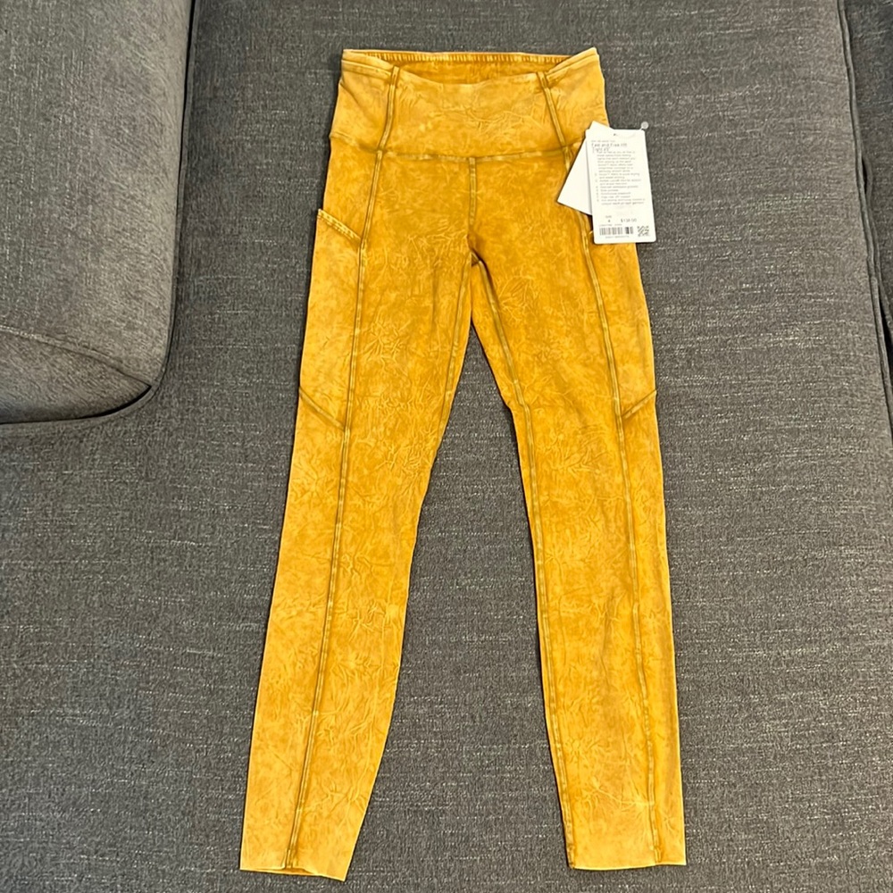 To Dye For Yellow Lululemon Leggings